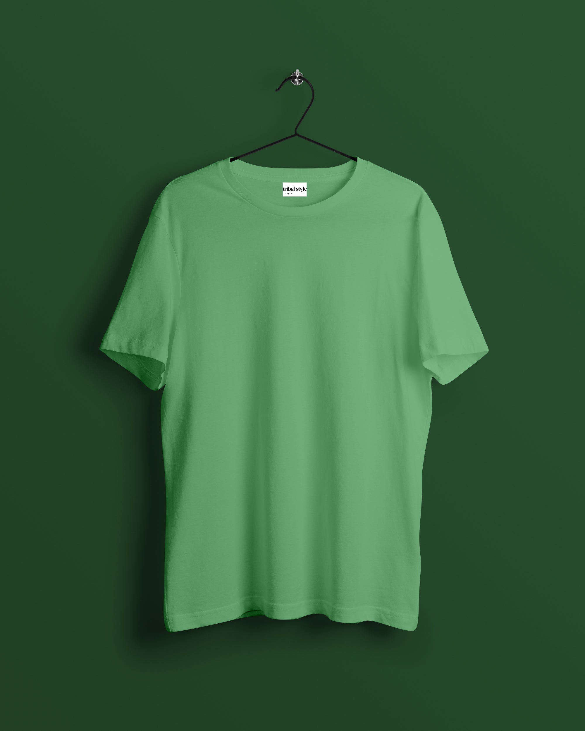 Crew Neck Solid Tshirt - Mint Green