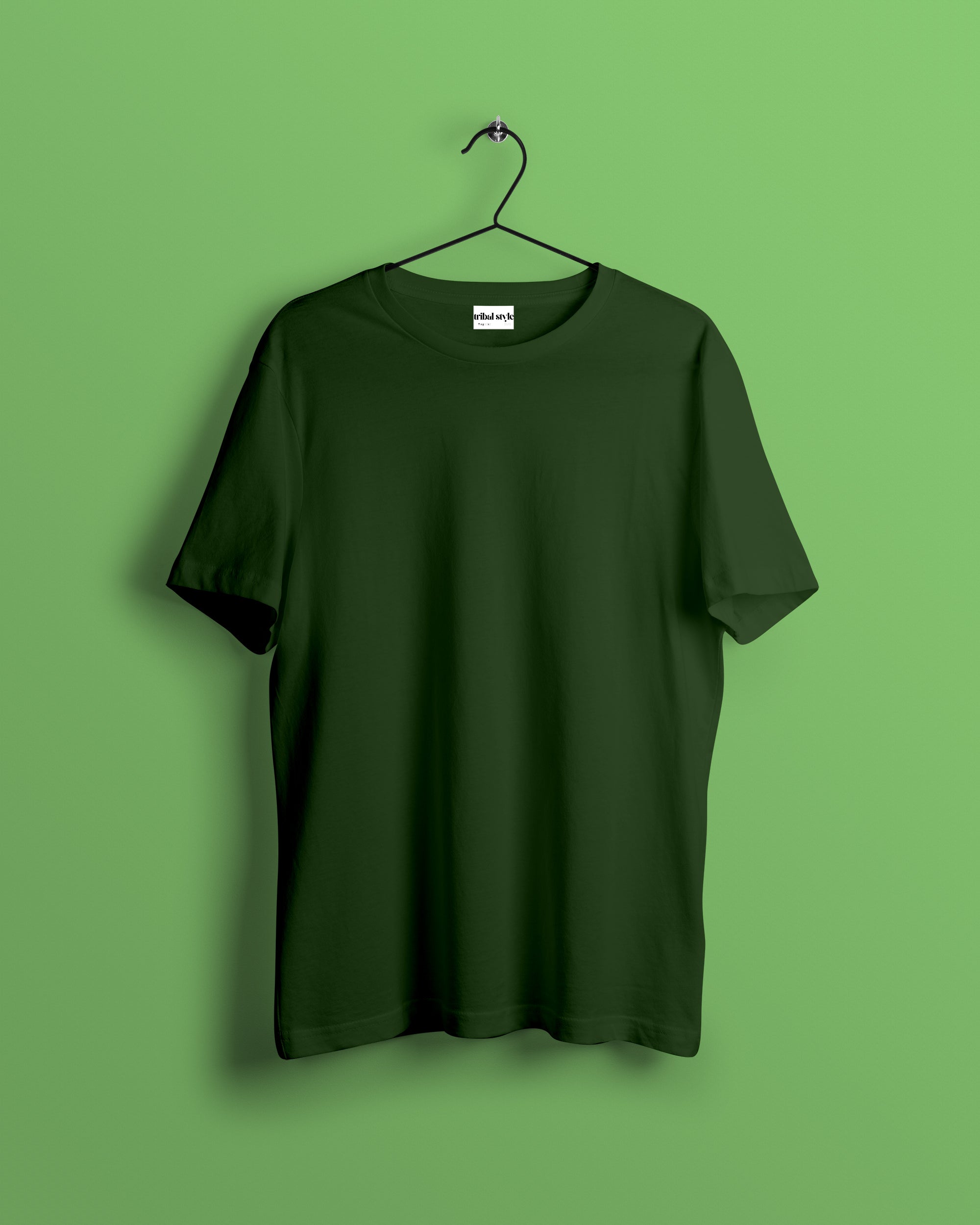 Crew Neck Solid Tshirt -Sage Green