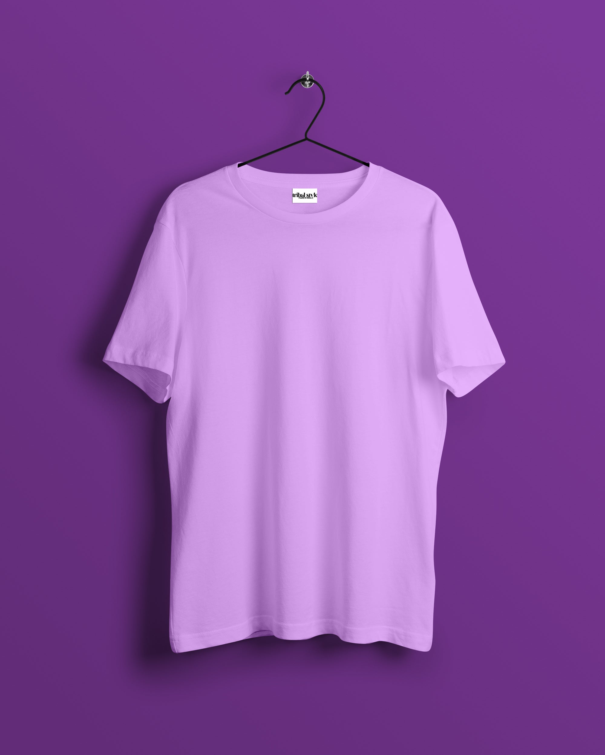Crew Neck Solid Tshirt - Lavender