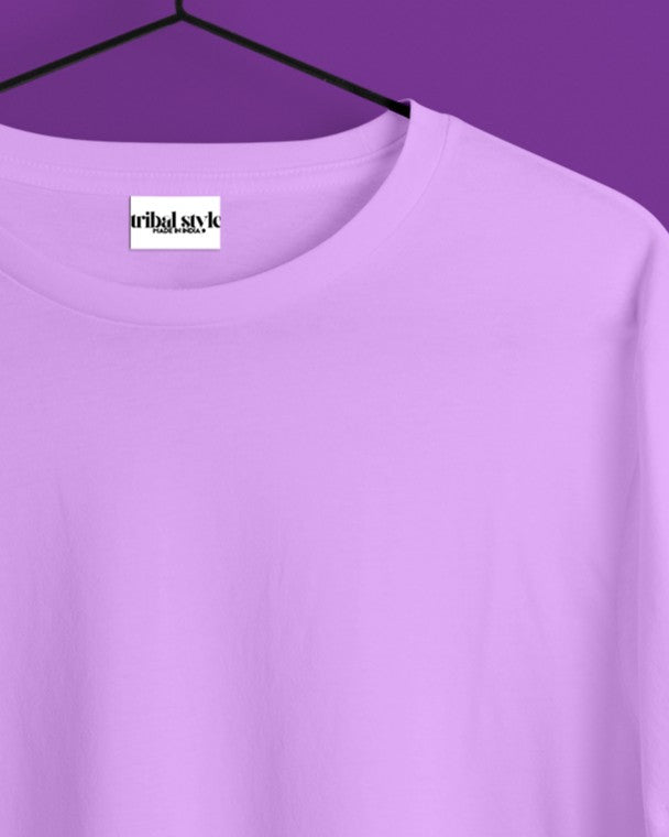 Crew Neck Solid Tshirt - Lavender