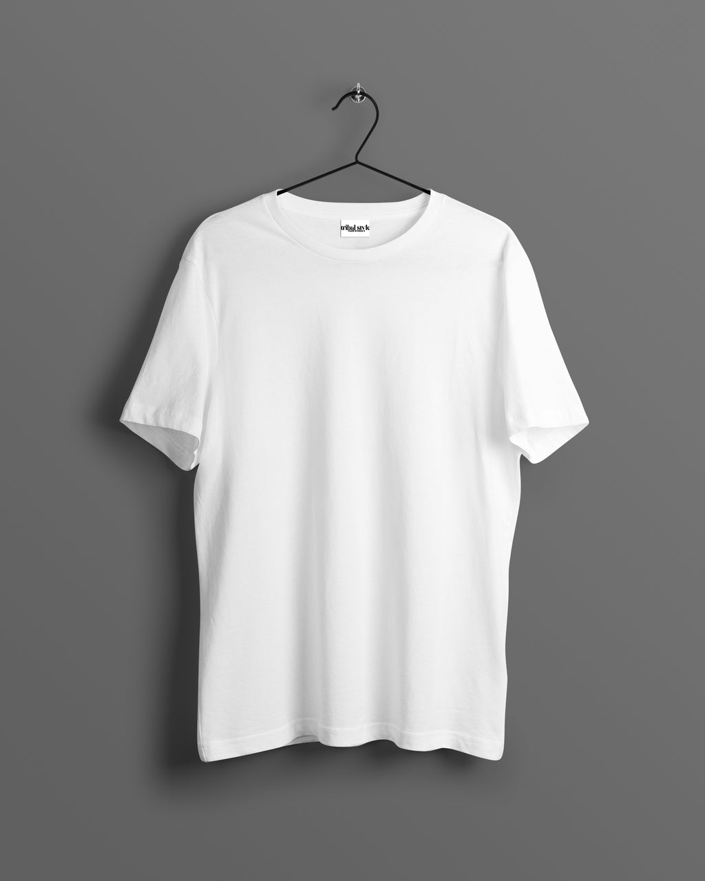 Crew Neck Solid Tshirt - White